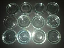 Antique 12 blue Glass Inserts for regular mouth mason jars 3” diameter lot 94 picture