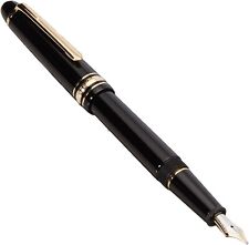 MONTBLANC MEISTERSTUCK 145 FOUNTAIN PEN BLACK GOLD 14K GOLD M Preowned picture