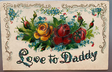Vintage Victorian Postcard 1901-1910 Love to Daddy picture