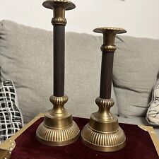 Vintage Large Pair PARADIGM BRASS CANDLESTICK Candle Holders BS3 picture