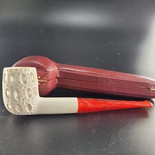 Lattice billiard meerschaum pipe handcarved block meerschaum by CPW #20144 picture