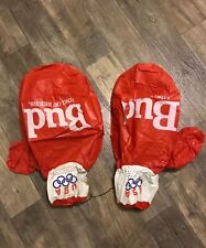 Vintage Anheuser-Busch Budweiser Beer Inflatable Olympic Boxing Gloves  picture