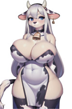 Sexy Furry Cow Girl Weatherproof Anime Sticker 6