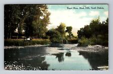 Black Hills SD-South Dakota, Rapid River, Antique, Vintage Postcard picture