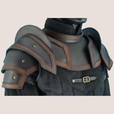 Retro Leather Larp Medieval Knight Spaulders & Shoulder Set Viking SCA picture