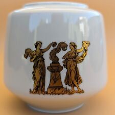 Alka Kunst Bavarian Porcelain Vase Greco Roman Gold Greek Design Roman Art Vtg picture