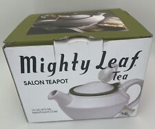 Mighty Leaf Salon Teapot - White & Green - Brand New in box picture
