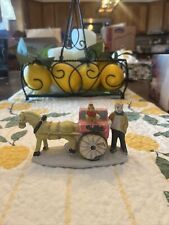 Christmas Village Horse and Old-fashioned Carriage. 6