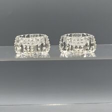 Antique Alternating Rows Of Notches Prism Salt Cellar HJ 3105 Set Of 2 picture
