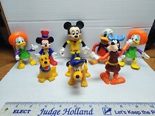 Mixed Lot Of 8 Disney Figurines Mickey Minnie Goofy Pluto Donald Used  picture
