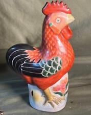 Asian Rooster Cockerel Chicken Bird Pottery or Porcelain Sculpture Statue Art picture