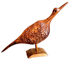 Jamaican Mid Century Modern Mahogny Wood Doctor Bird Sculpture 1970s MCM Bird picture
