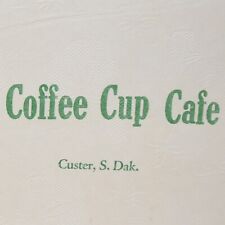 Vintage 1950s Coffee Cup Cage Placemat Custer South Dakota picture