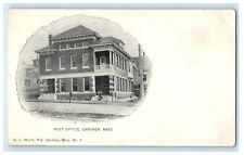 1898 Post Office, Gardner Massachusetts MA Unposted Postcard picture