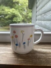 ARCOPAL FRANCE FLORAL MUG CUPS, Milk Glass Vintage One Replacement Excellent picture