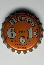 Soda Bottle Caps HIRES ROOT BEER Vintage Original Lot Set of 10 Cork Lined 1950s picture