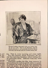 1927 Pepsodent Keeping Teeth Free of Film Original Vintage Print Ad picture