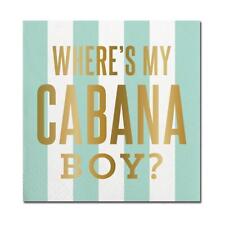 Foil Beverage Napkins Cabana Boy? Size 9.75in SQ / 20 count/package Pack of 12 picture