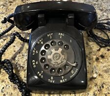 Vintage Rotary Telephone Black Western Electric Bell System Phone HARD WIRED picture