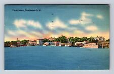 Charleston SC-South Carolina, Yacht Basin, Antique, Vintage c1939 Postcard picture