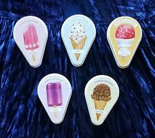 Lot of 5 Ice Cream Tins - Cute Dessert Treats - Empty picture