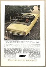 Vintage 1964 Original Print Ad Full Page - Chevrolet Chevelle Moves You picture