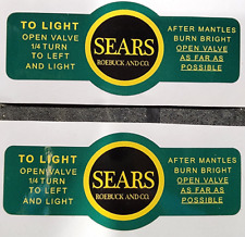 ONE (1) BRAND NEW COLEMAN EARLY SEARS LANTERN GREEN BLACK DECAL  picture