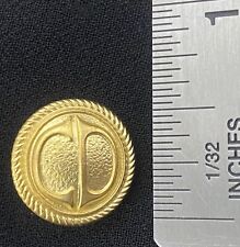 Vintage Dior Christian Dior 1980’s Gold Tone Shank Monogram Buttons  1/2” picture