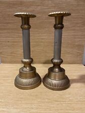 Vintage Large Pair PARADIGM BRASS CANDLESTICK Candle Holders BS3 picture
