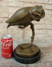 Handcrafted SIGNED LARGE ABSTRACT 100% HOTCAST BRONZE STATUE SCULPTURE FIGURINE picture