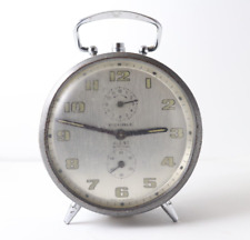 Vintage Wehrle Alert Repetition Alarm Clock German Mechanical Wind-Up Alarm Rare picture