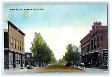 1909 Main St. S. Parker City Indiana IN Petroleum IN Posted Postcard picture