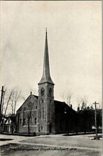 1907. LOCKPORT, NY. FIRST CONG. CHURCH. POSTCARD. picture