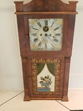 Antique A Munger & Benedict Hotchkiss Shelf Clock Rare exposed hand second  picture