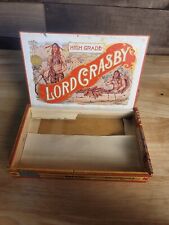 VTG RARE LORD CRASBY WOODEN CIGAR BOX picture