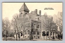 Seneca KS-Kansas, High School, Antique, Vintage Souvenir Postcard picture