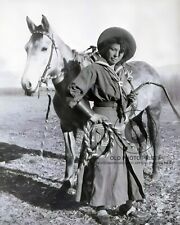 Nellie Brown A Cowgirl Standing By Her Horse 1880 Photograph Old West 8x10 picture