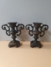 Vintage Iron Pair of 2 Rococo Candle Holder  picture