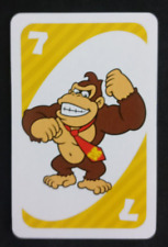 2016 Mattel Super Mario Uno Card Yellow Donkey Kong #7 picture