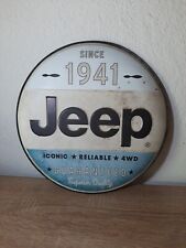 VINTAGE Open Road Brands JEEP SIGN 12 In. Diameter picture