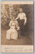 Family of Edward J. Ball Antique RPPC Photo Postcard Early 1900s picture