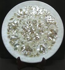 12 Inches Marble Decorative Plate MOP Inlay Work Table Master Piece for Office picture