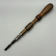 Rare 1895 FA HOWARD & SON 11” Spiraling Screwdriver Drill ANTIQUE Hand Tool picture