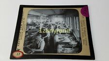 HISTORIC Magic Lantern GLASS Slide QEX SKILLED WORKMEN CUTTING LEATHER FOR SHOES picture