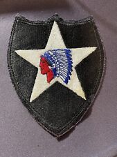 Vintage WW2 US Army 2nd Infantry Division Patch Original Cut-edge #070124-3 picture