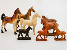 Mixed lot 8 Vintage Hard Rubber Toy Horse AUR-RBUR Work Horse ~ Imperial Toy HK picture
