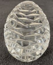 Crystal Collectible Pine Cone Egg Oval Sculpture Figurine Paperweight Ireland picture