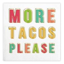 Foil Beverage Napkins More Tacos Please Size 5in SQ / 20 count/package Pack of 6 picture