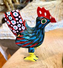 Oaxacan Alebrije Rooster Handcrafted Folk Art Wood Carving Signed by A H Melchor picture
