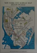 Vintage 1971 Jigsaw Puzzle New York City Subway Map Preowned Complete Made in US picture